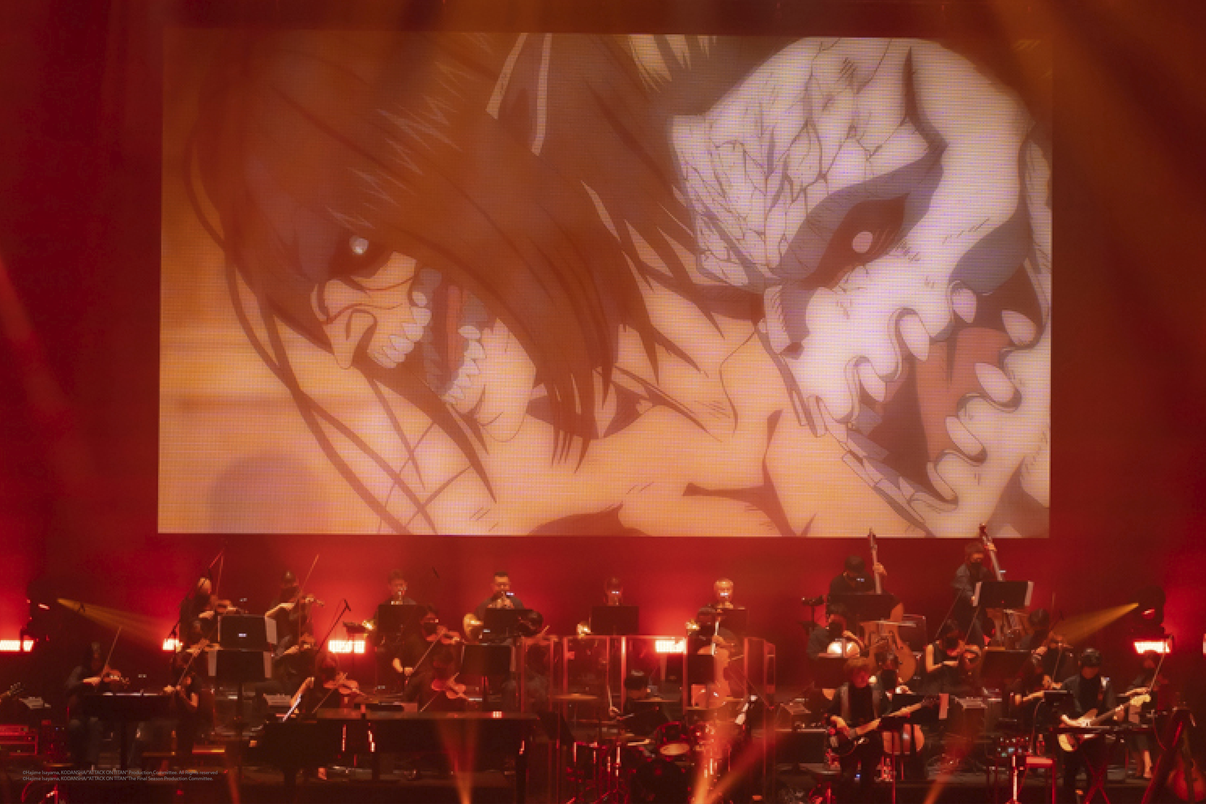 Fans at a Attack on Titan concert